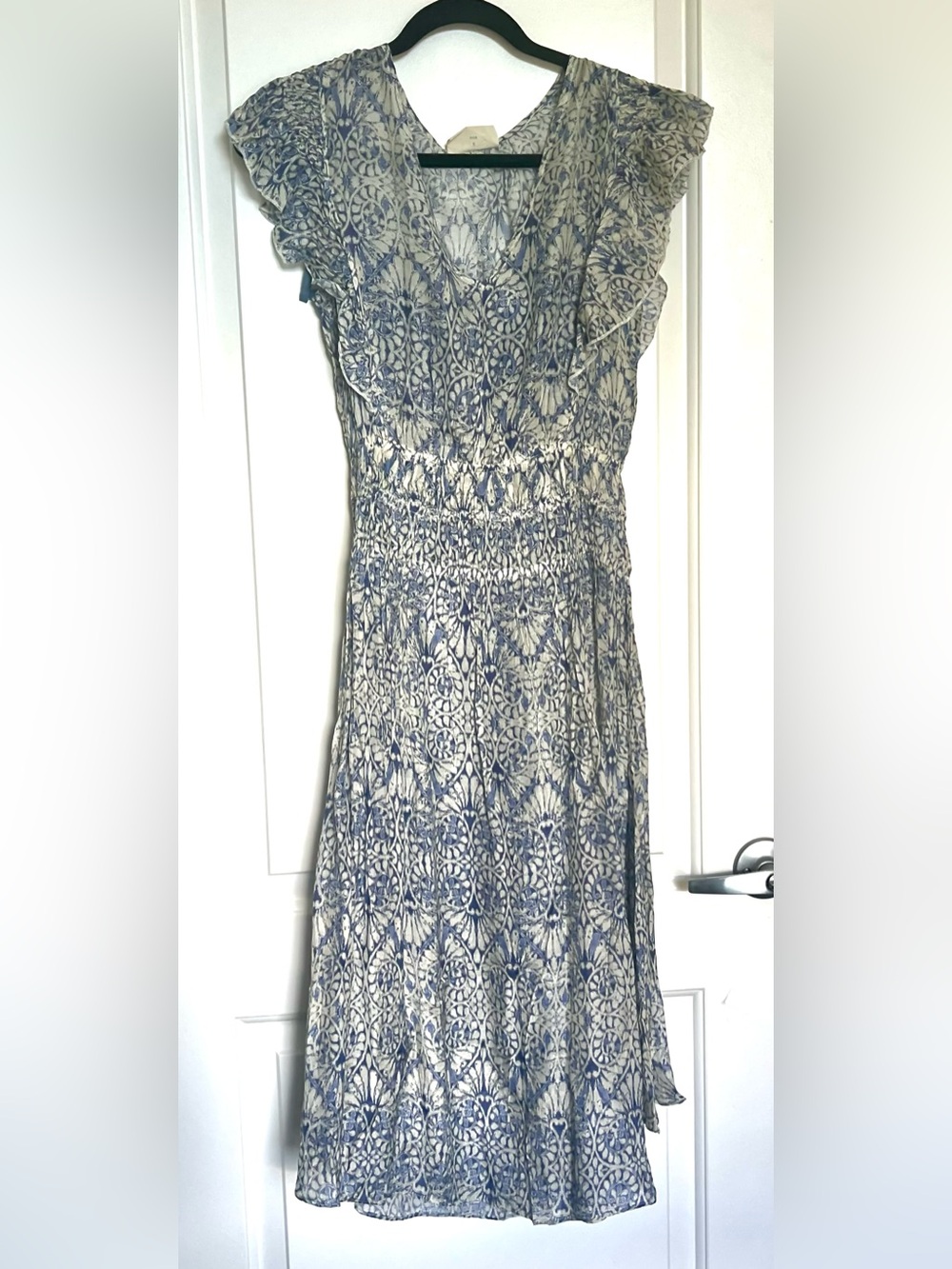 NWT Guadalupe Design Charlize Paisley Dress in Blue Size Small